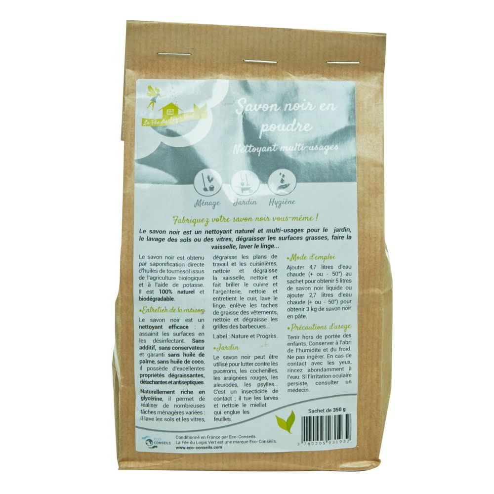 Eco Conseils Zwarte Zeep Poeder 350 gr