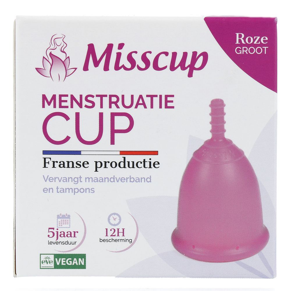 Eco Conseils Misscup Menstruatie Cup Groot Roze 1 st