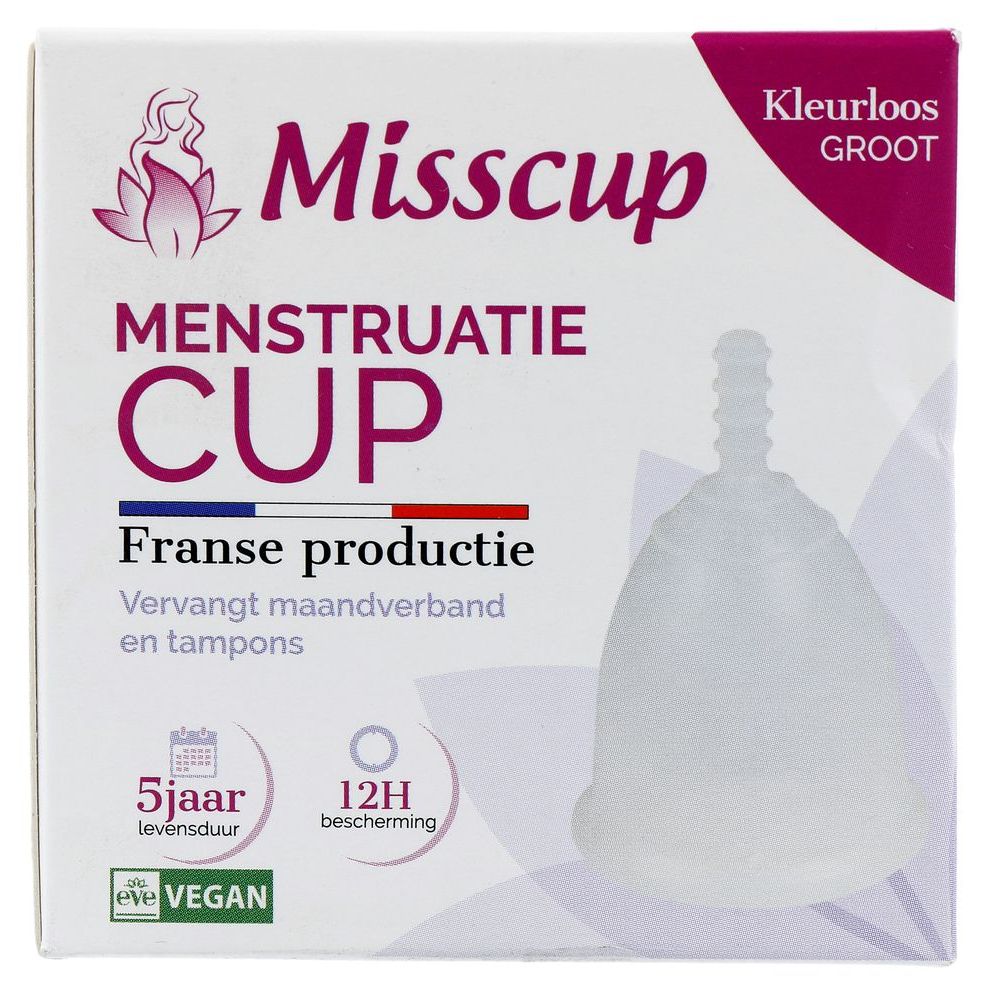 Eco Conseils Misscup Menstruatie Cup Groot Kleurloos 1 st