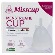 Eco Conseils Misscup Menstruatie Cup Groot Kleurloos 1 st