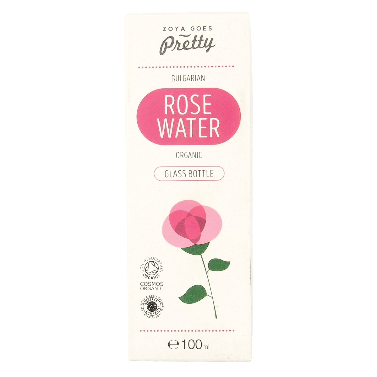 Zoya Goes Pretty rose water glass bottle biologisch 100 ml