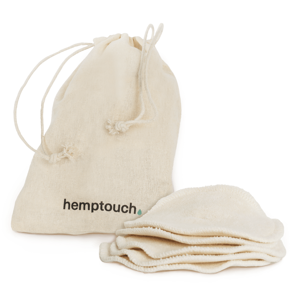Hemptouch Reusable cotton pads + laudry bag 5 stuks
