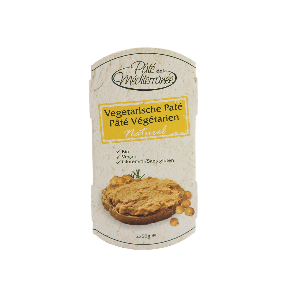 Pate de la Mediterranee Vegetarische Patè Naturel 100 gr