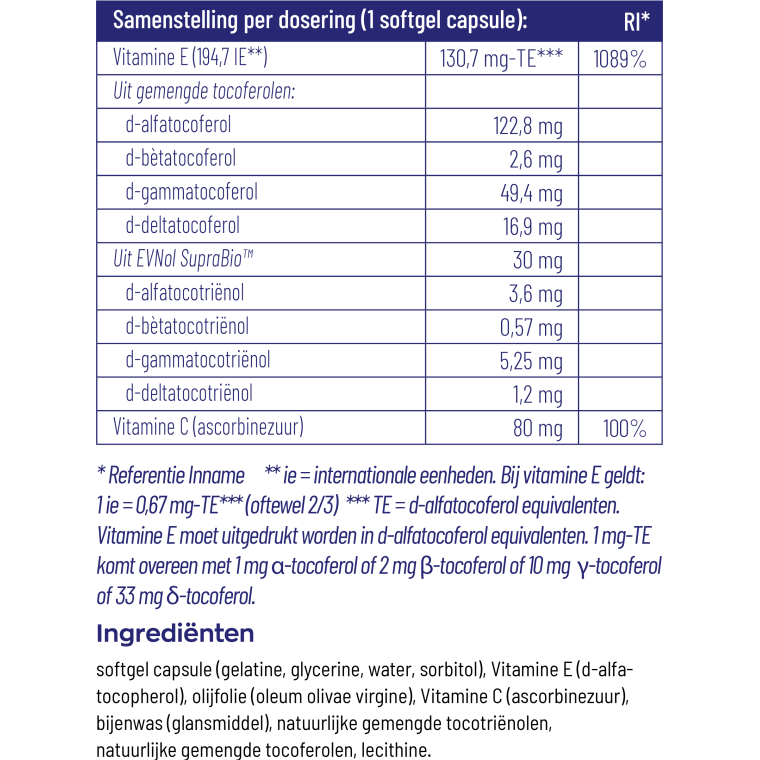Vitakruid Vitamine E complex 60 softgels