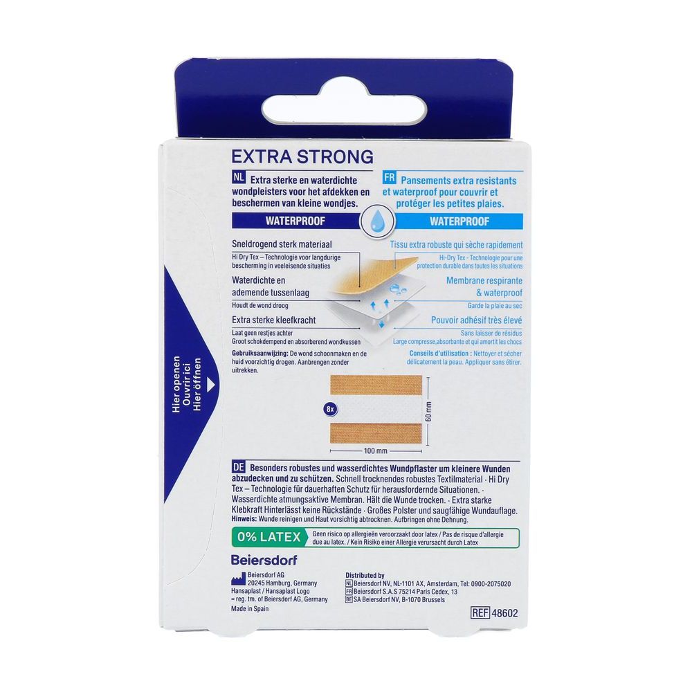 Hansaplast Extra strong waterproof pleisters 8 stuks