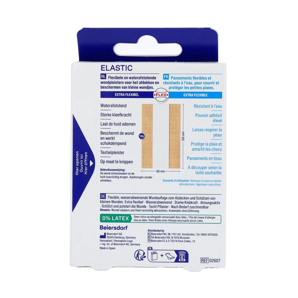 Hansaplast Elastic & waterafstotend 1m x 6cm 10 stuks
