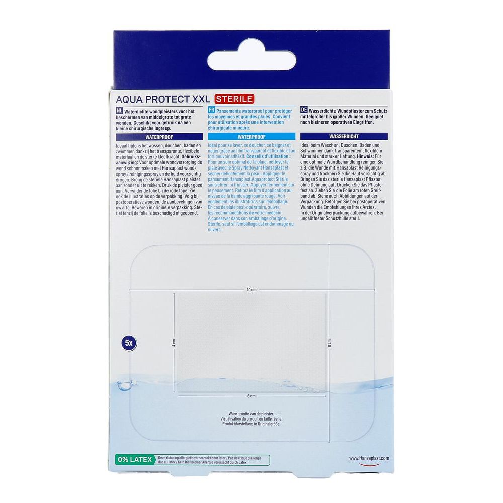 Hansaplast Aqua protect antibacterieel XXL 5 stuks
