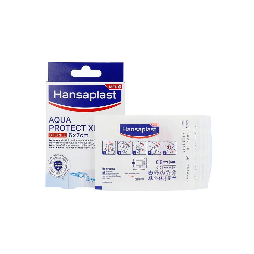 Hansaplast Aqua protect antibacterieel XL 5 stuks