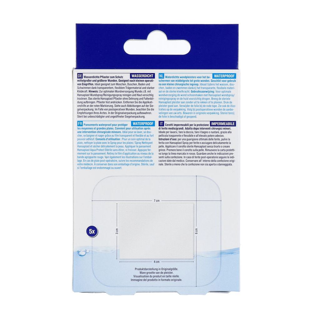 Hansaplast Aqua protect antibacterieel XL 5 stuks