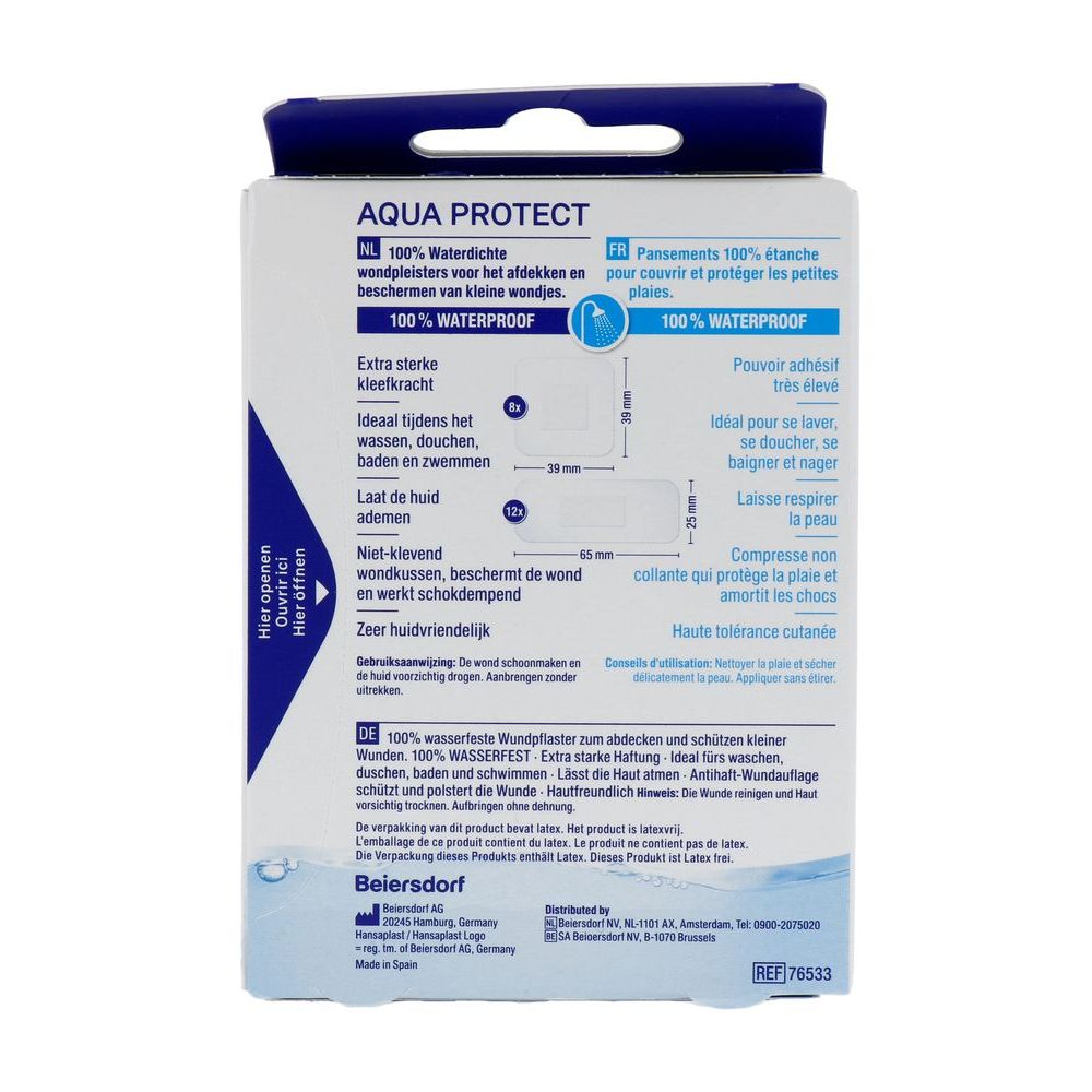 Hansaplast Aqua protect strips 20 stuks