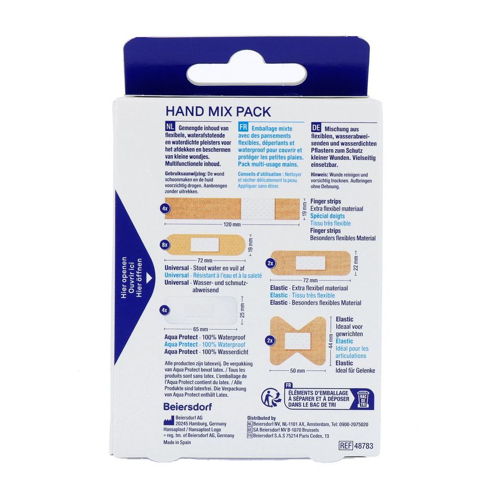 Hansaplast Hand mix pack pleisters 20 stuks