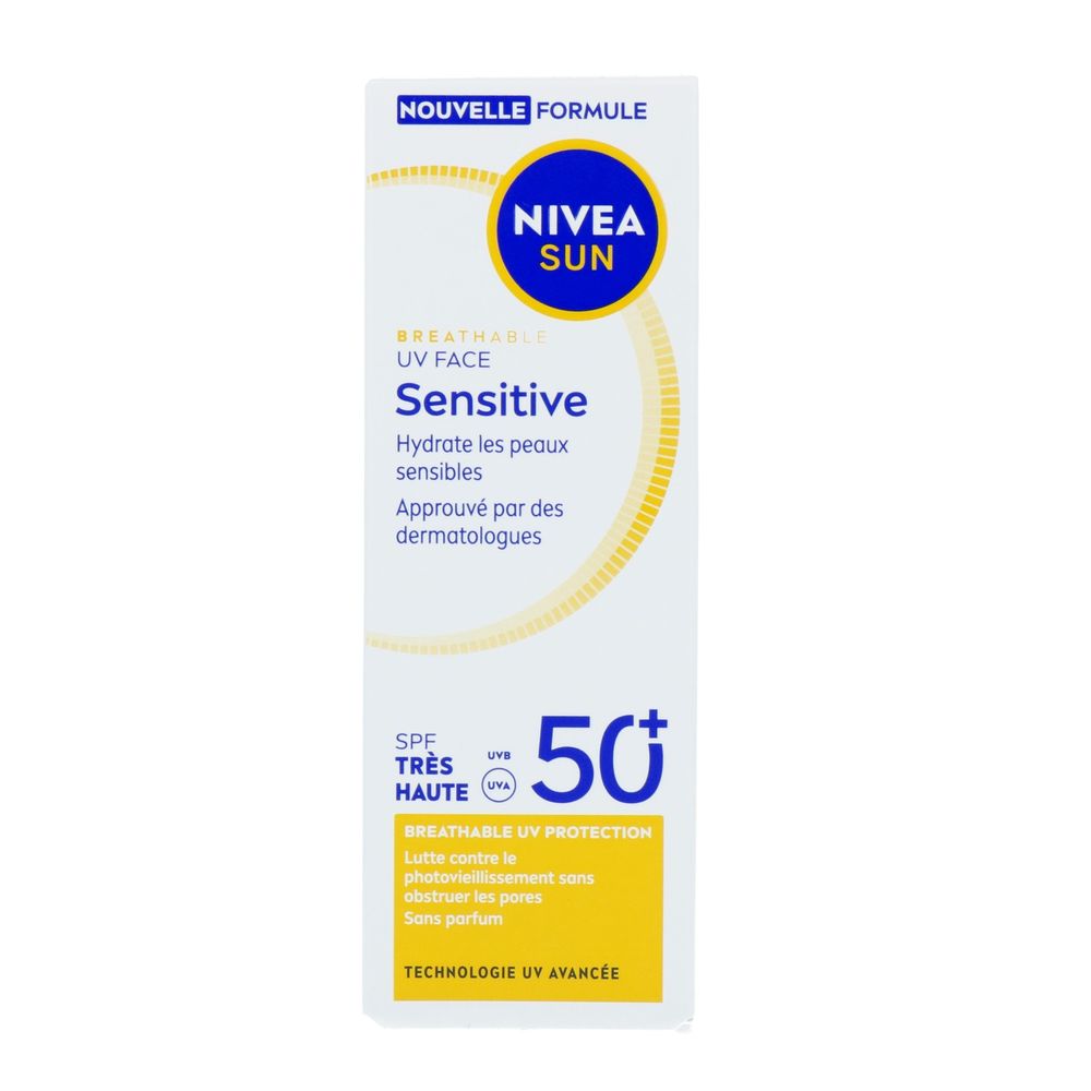 Nivea Sun Breathable UV Face Senstive SPF50+ 40 ml