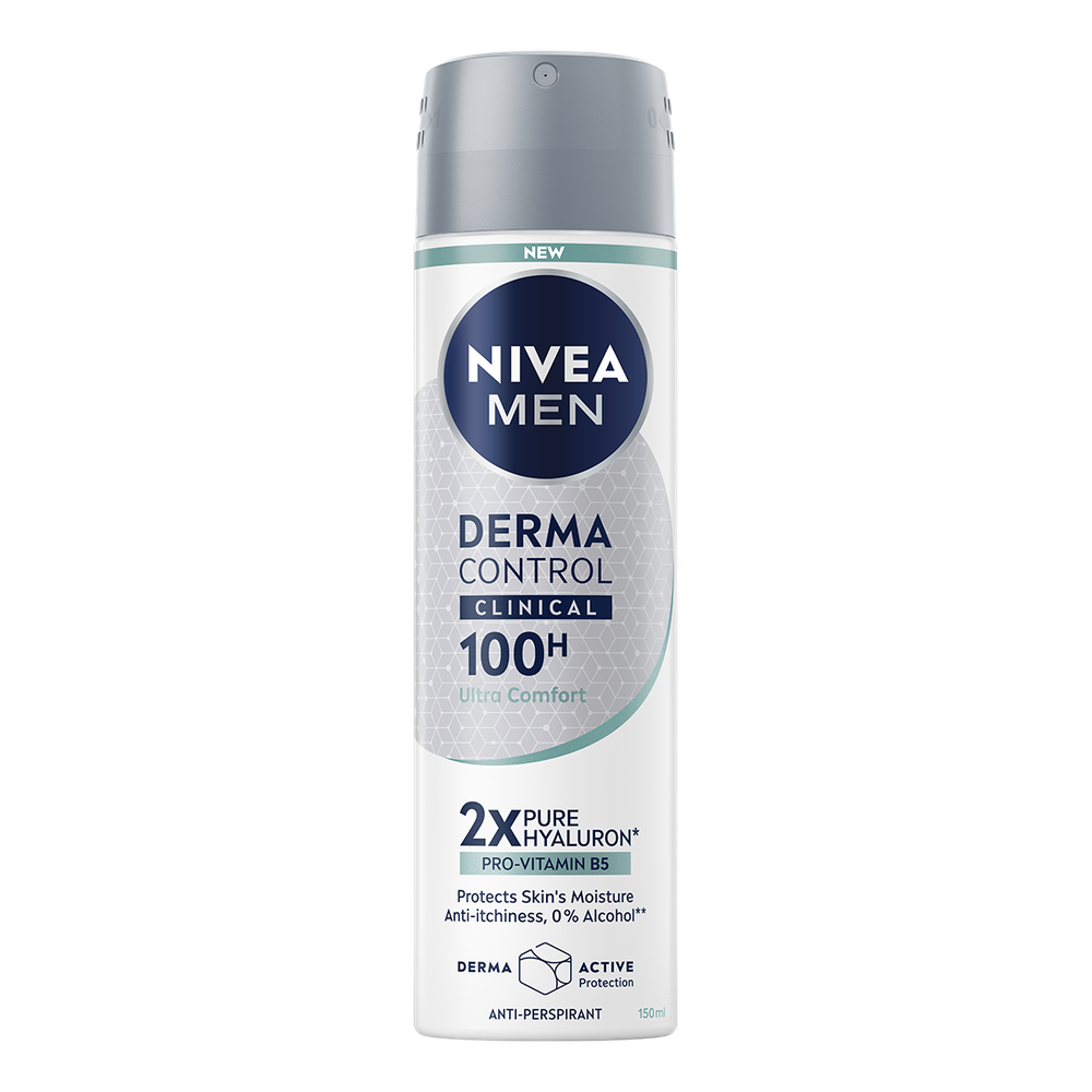 NIVEA MEN Derma Control Clinical 100h Ultra Comfort Anti-transpirant Spray 150 ml