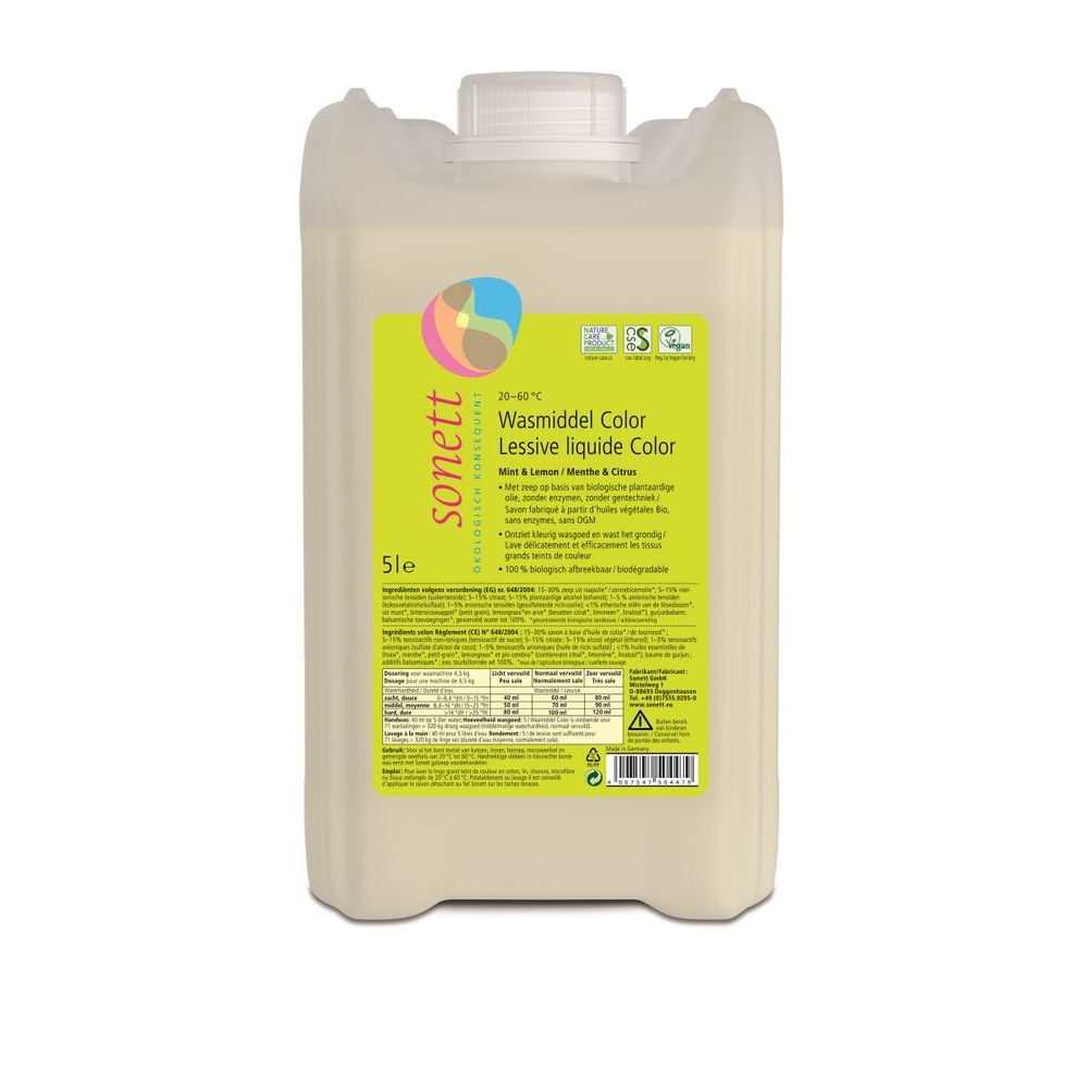 Sonett Wasmiddel Vloeibaar Color 5000 ml