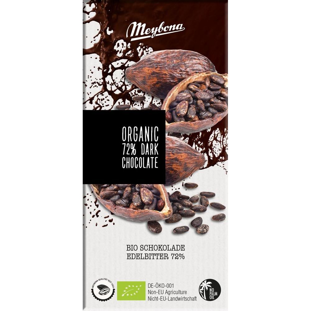 Meybona Organic 72% Dark Chocolate 100 gr