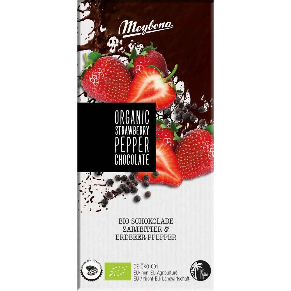 Meybona Organic Strawberry Pepper Chocolate 100 gr