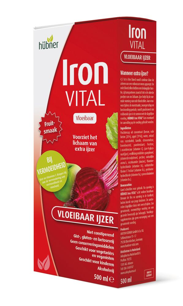 Hubner Iron vital vloeibaar ijzer XL 500 ml
