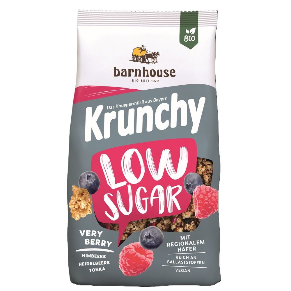 Barnhouse Krunchy Low Sugar Very Berry Biologisch 375 gr