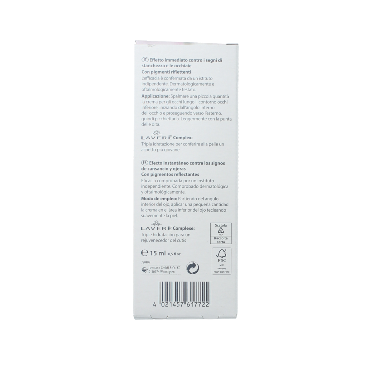 Lavera Eye cream illuminating 15 ml