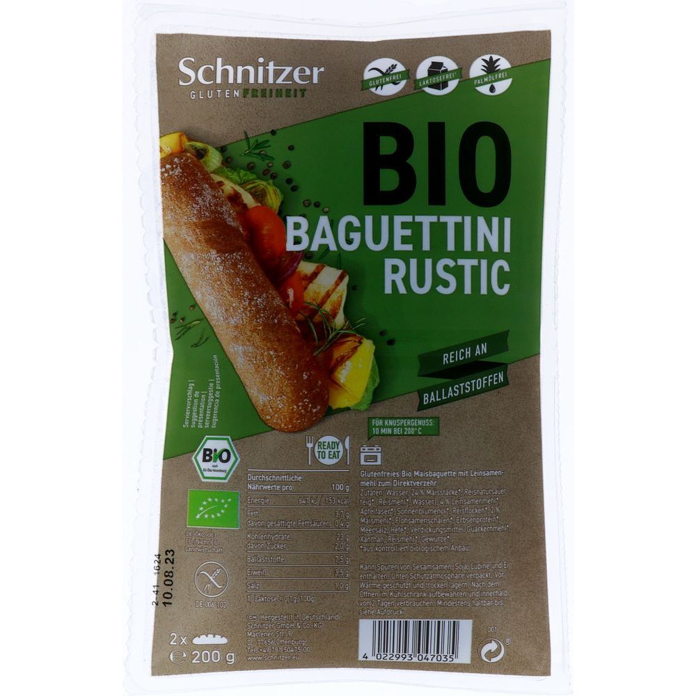 Schnitzer Organic Baguettini Rustic 200 gr