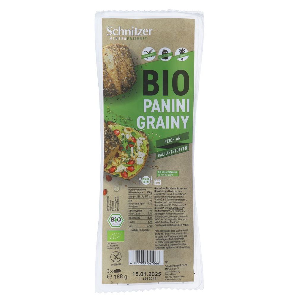 Schnitzer Panini Grainy Bio 188 gr