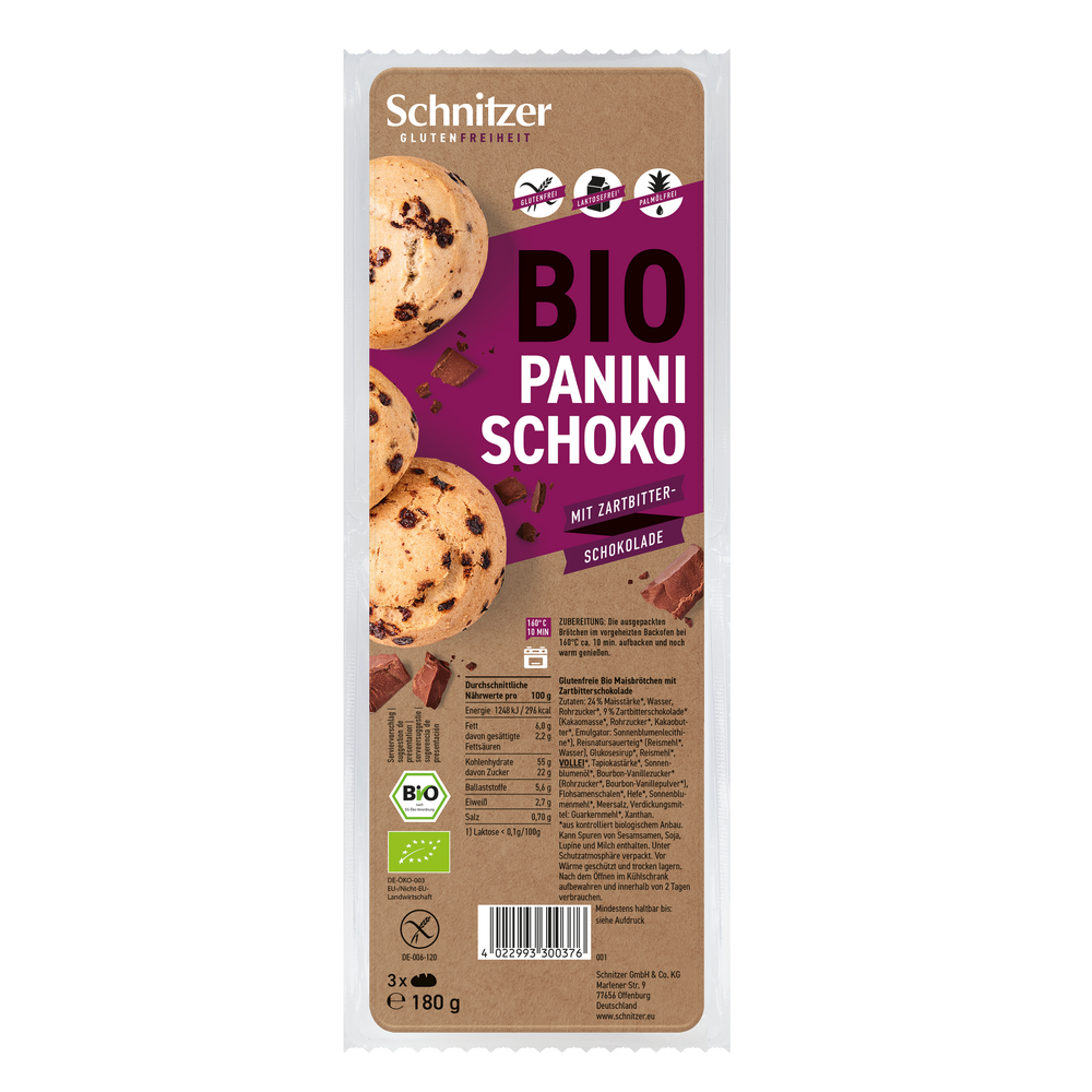 Schnitzer Panini Schoko Bio 180 gr