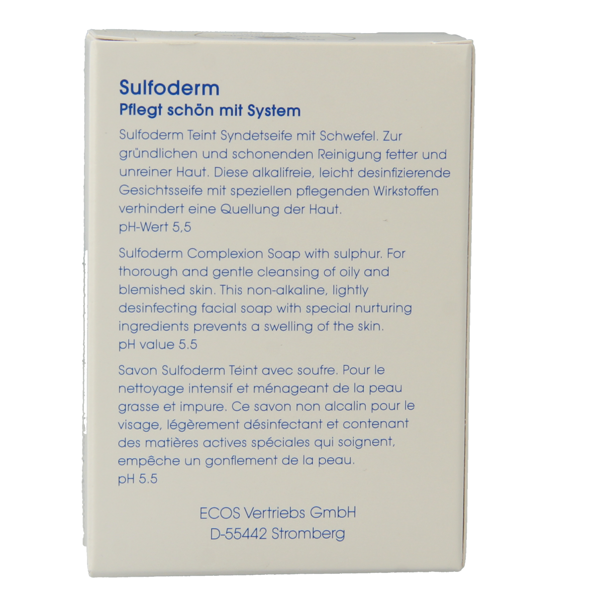 Sulfoderm S teint syndet soap 100 gram
