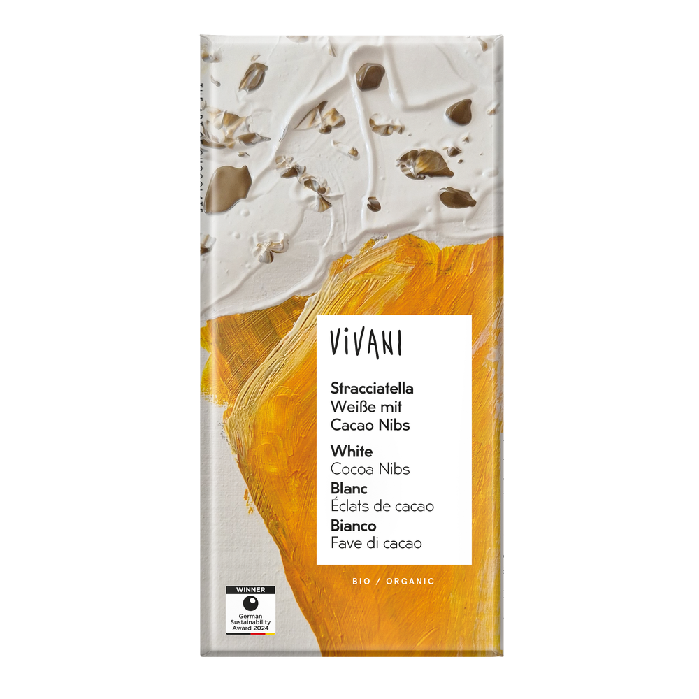 Vivani Chocolade wit stracciatella bio 80 gram