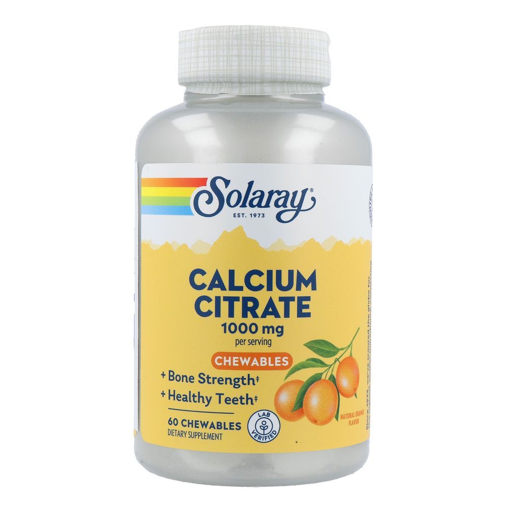 Solaray Calcium Citraat 1000 mg kauwtabletten 60 stuks