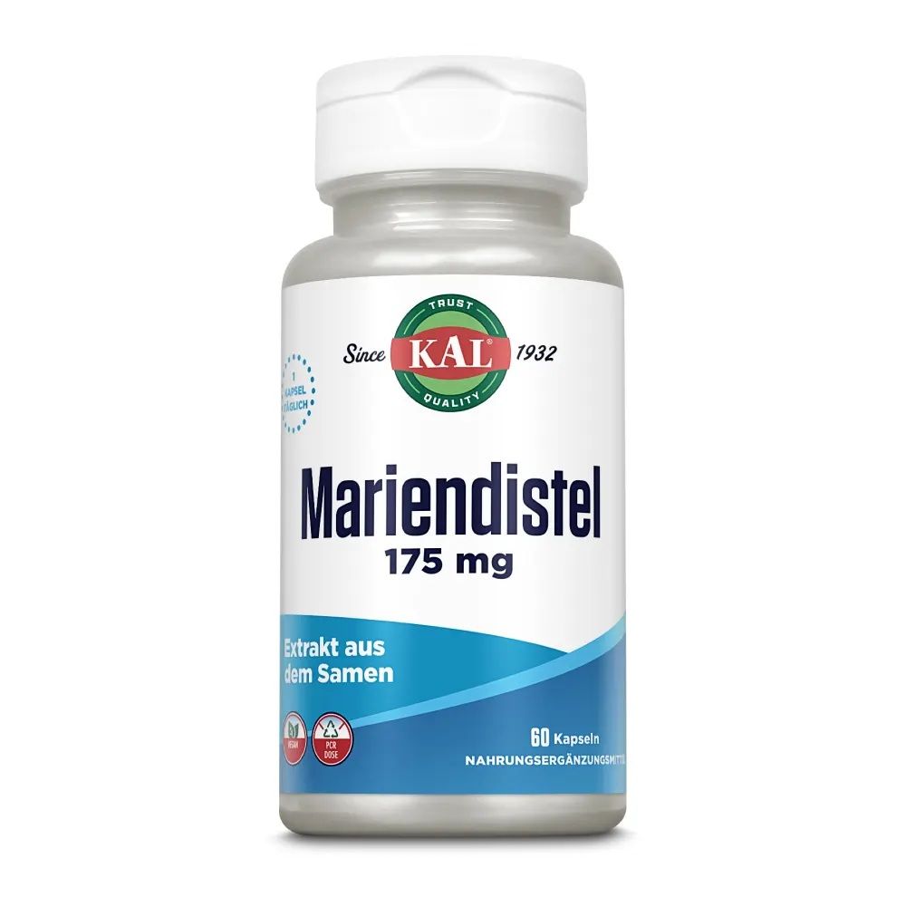 KAL Mariadistelzaad Extract 175mg met 140mg Silymarin 60 cp