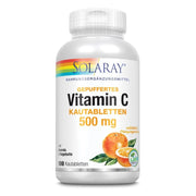 Solaray Vitamine C Gebufferd 500mg Sinaasappelsmaak 100 ktb