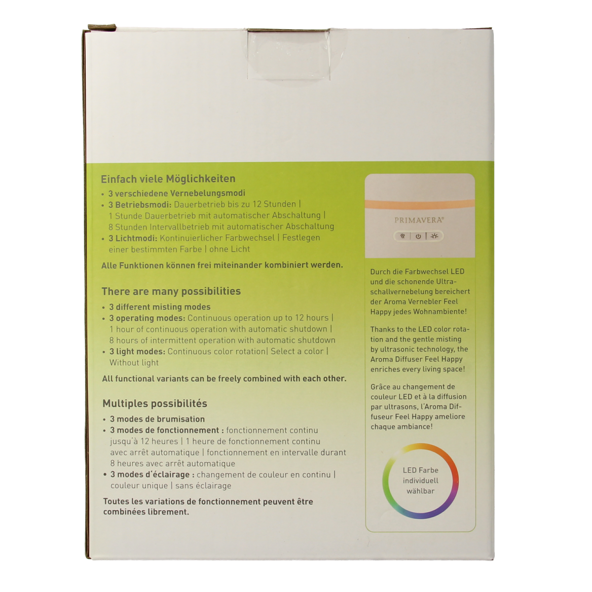 Primavera Aroma diffuser feel happy