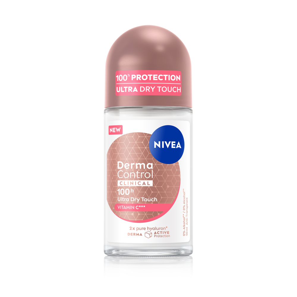 NIVEA Derma Control Clinical 100h Ultra Dry Touch Anti-transpirant Roller 50 ml