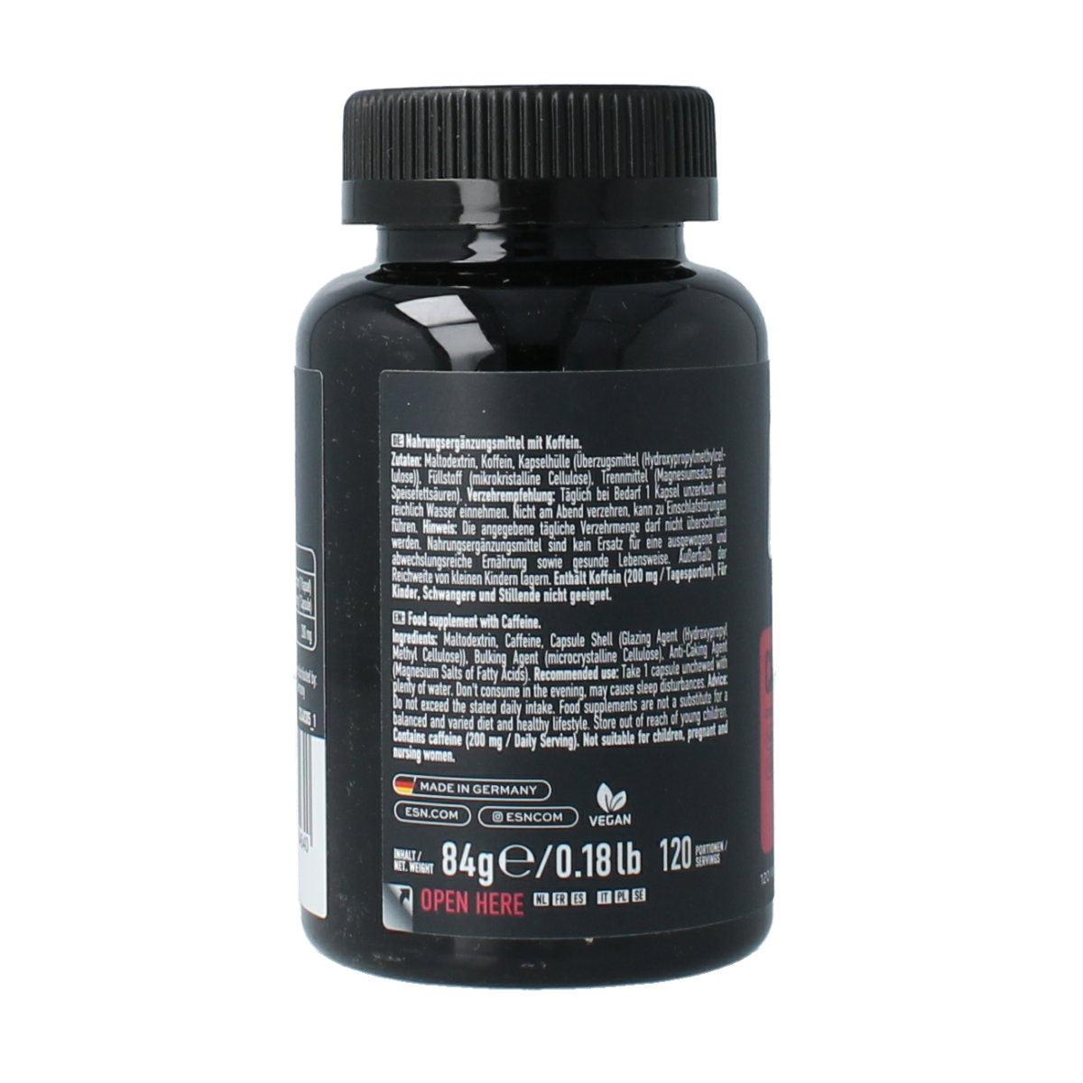 ESN Caffeine caps 120 capsules