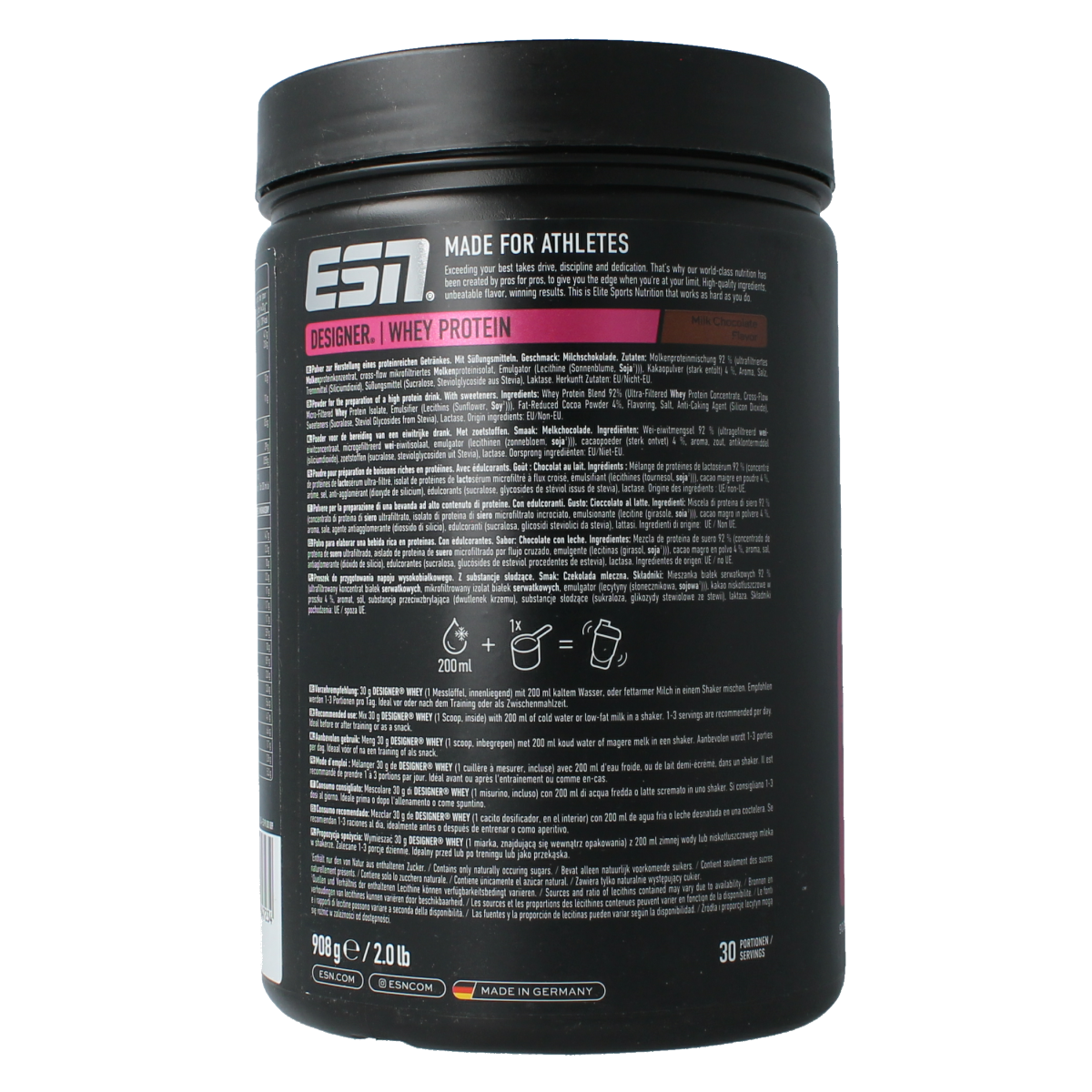 ESN Designer whey milk chocolate 908 gram