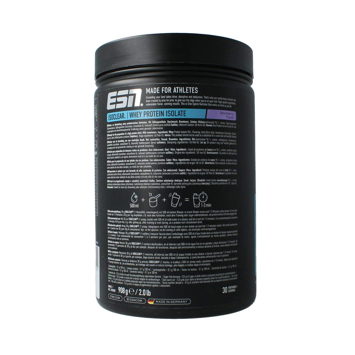 ESN Isoclear whey isolate blackberry 908 gram