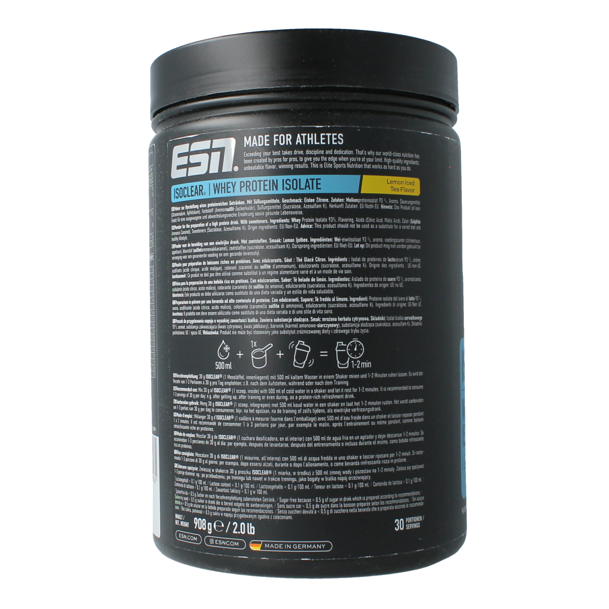 ESN Isoclear whey isolate lemon ice tea 908 gram