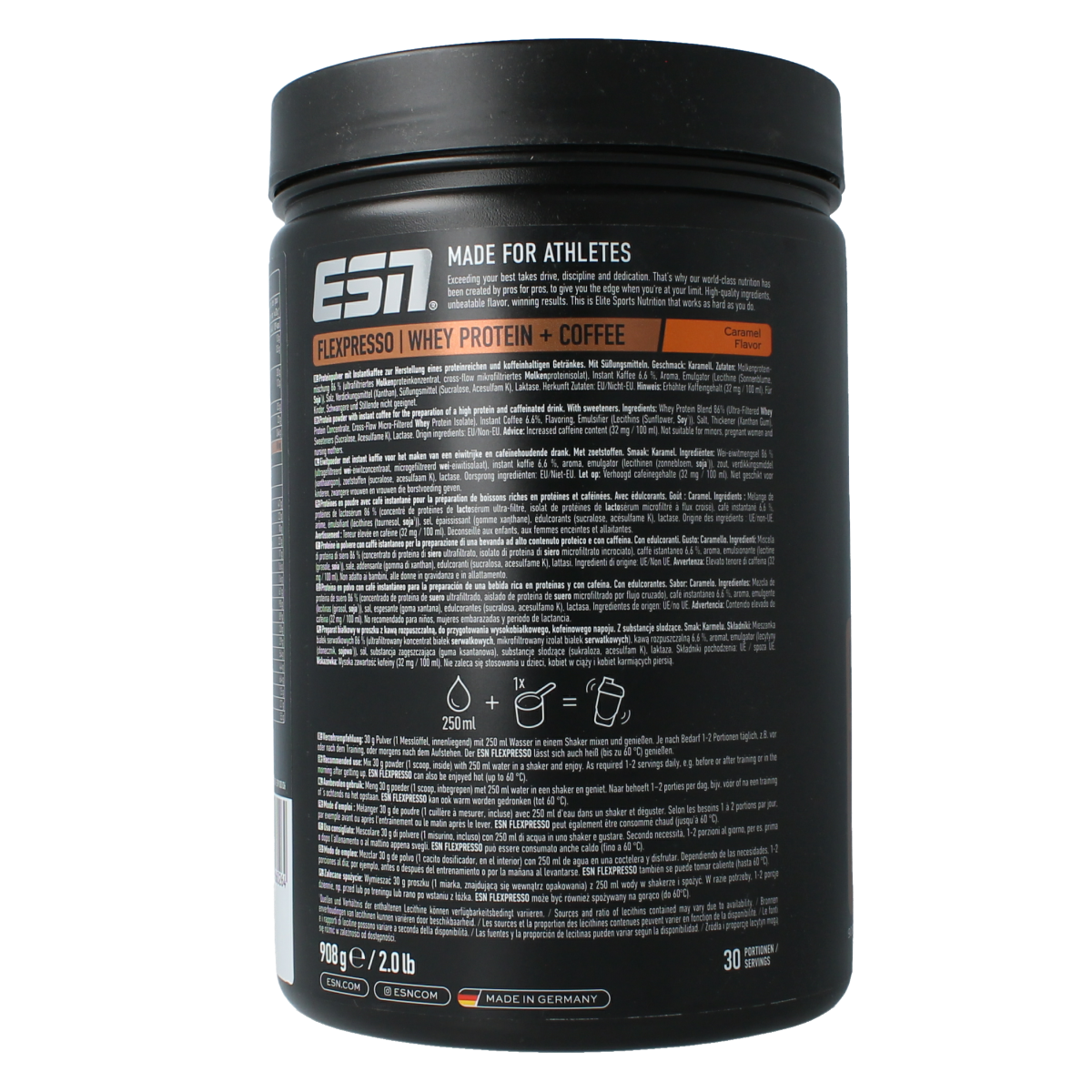 ESN Flexpresso protein coffee caramel flavour 908 gram