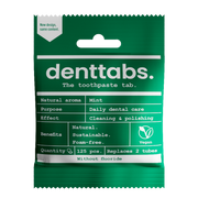 Denttabs Tandpasta tabletten munt zonder fluor vegan 125 stuks