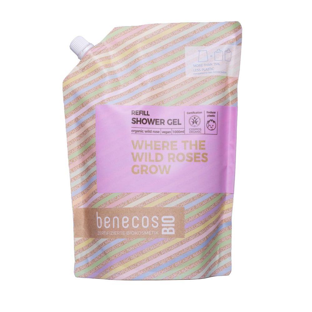 Benecos Bio Douchegel Organic Wild Rose Where The Wild Roses Grow Refill-Bag 1 lt