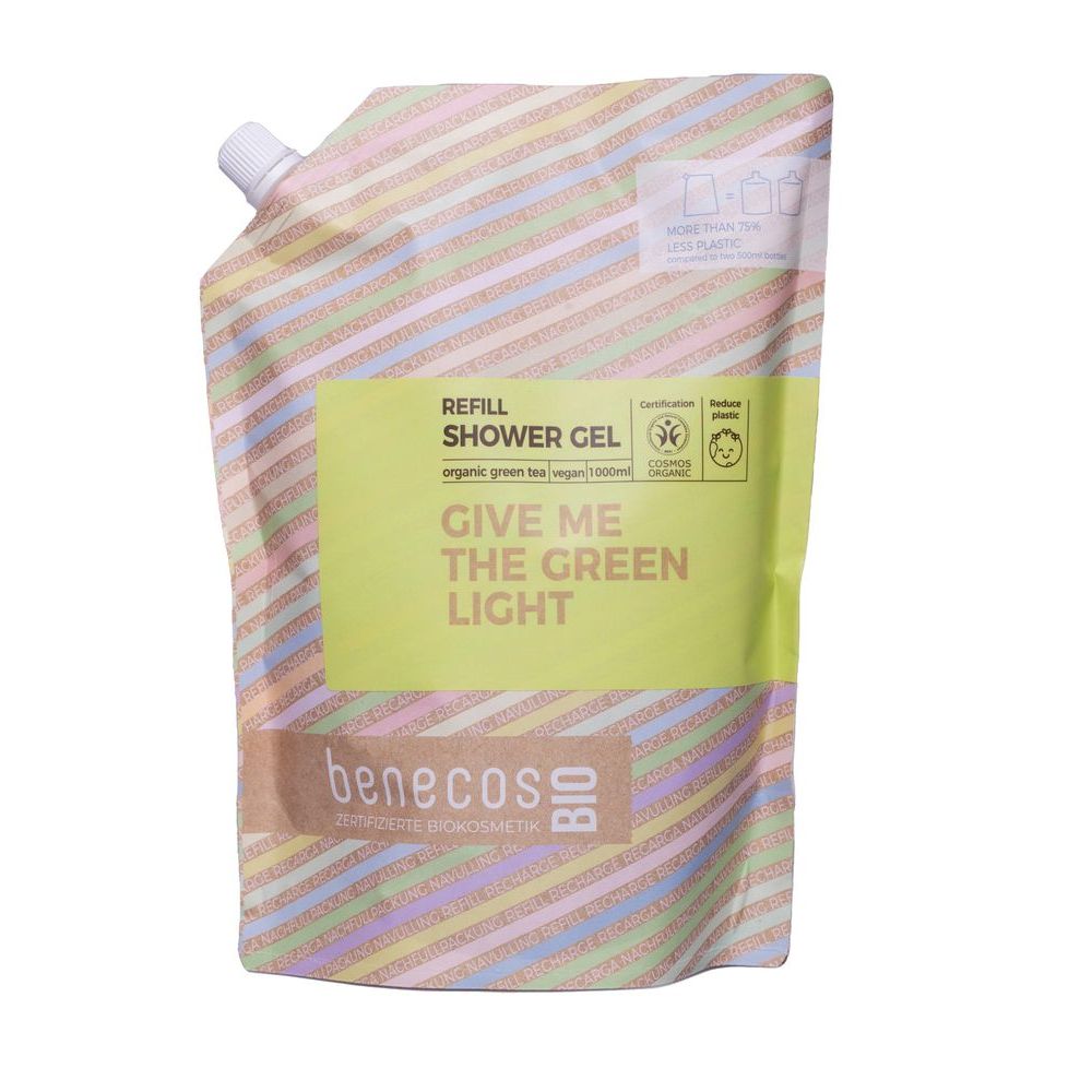 Benecos Bio Douchegel Organic Green Tea Give Me The Green Light Refill-Bag 1 lt