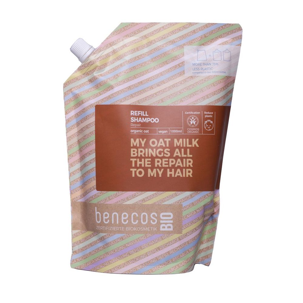 Benecos Bio Shampoo Repair Organic Oat My Oatmilk Brings All The Repair To My Hair Refill-Bag 1 lt