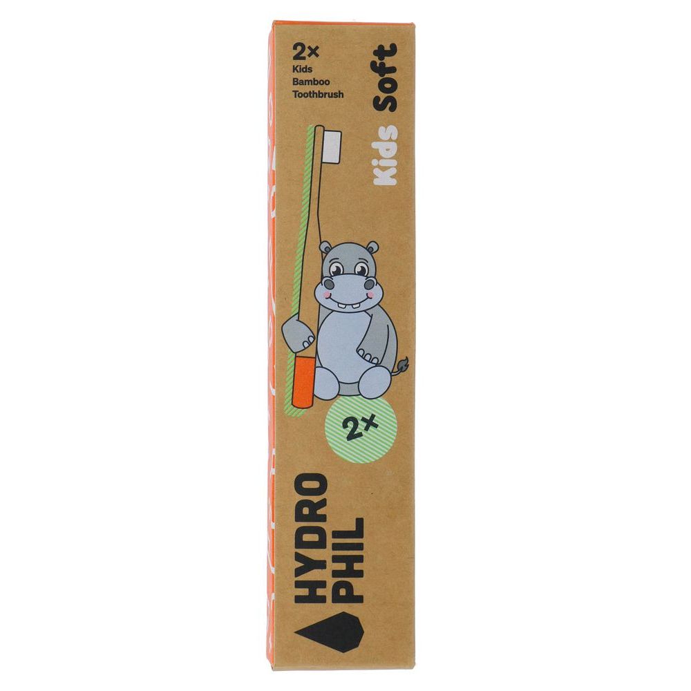Hydrophil Kids Tandenborstel Soft Hippo Oranje 2 st