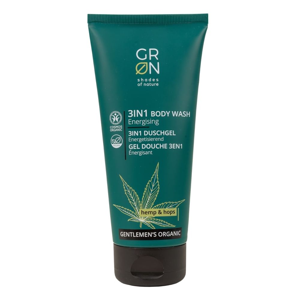 GRN Gentlemen's Organic 3-in-1 Body Wash Hennep & Hop 200 ml