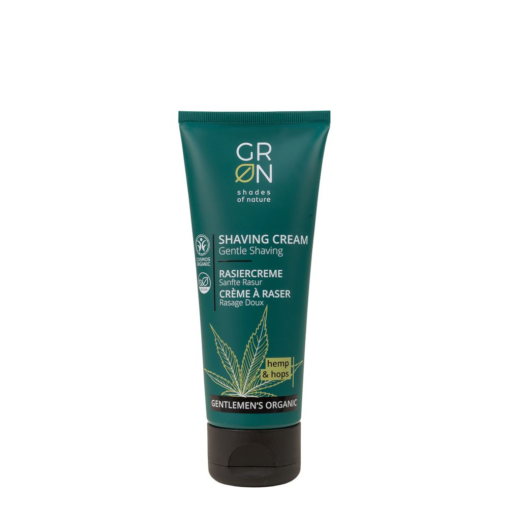 GRN Gentlemen's Organic Scheercrème Hennep & Hop 75 ml