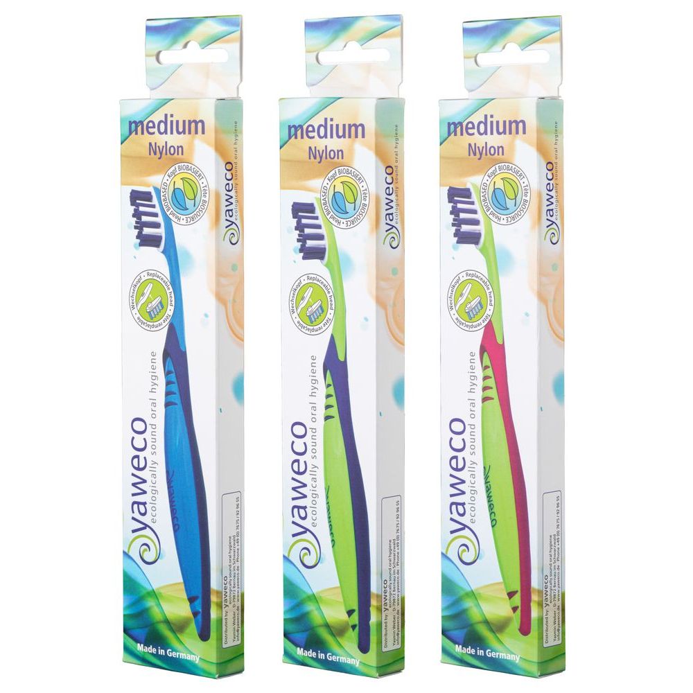 Yaweco Medium Nylon Tandenborstel Bio 1 st