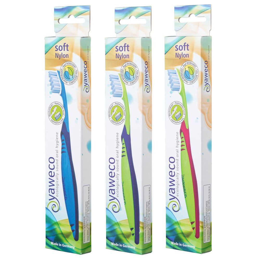 Yaweco Soft Nylon Tandenborstel Bio 1 st