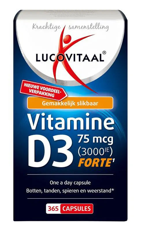 Lucovitaal Vitamine D3 75mcg 75 mcg 365 capsules