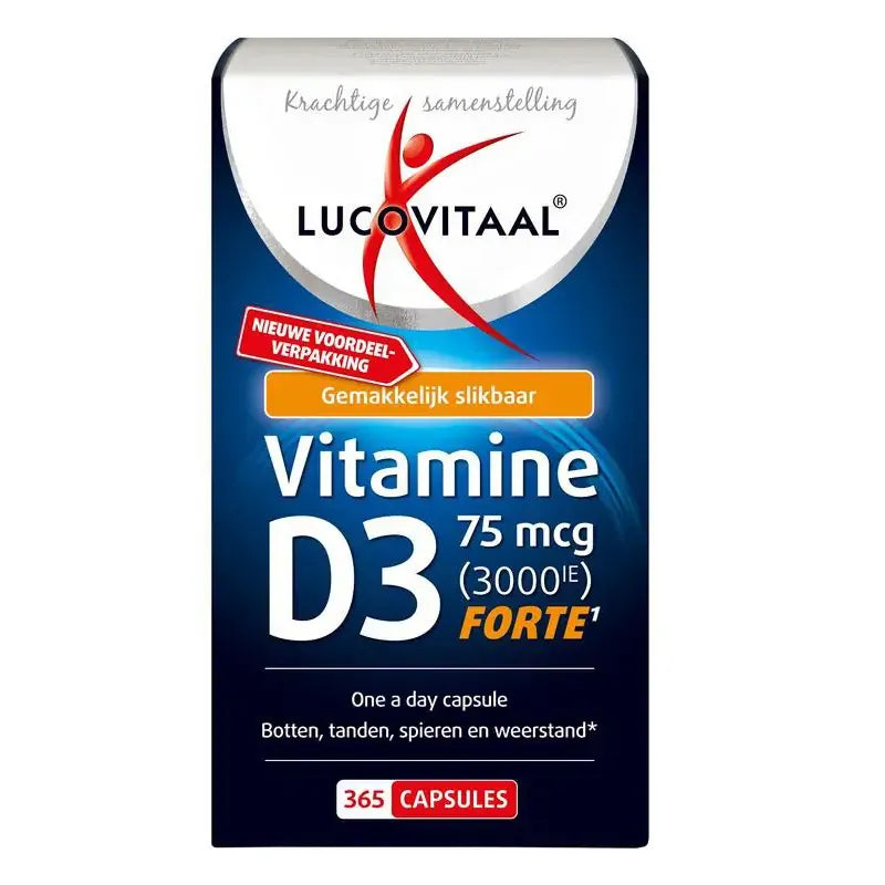 Lucovitaal Vitamine D3 75mcg 75 mcg 365 capsules