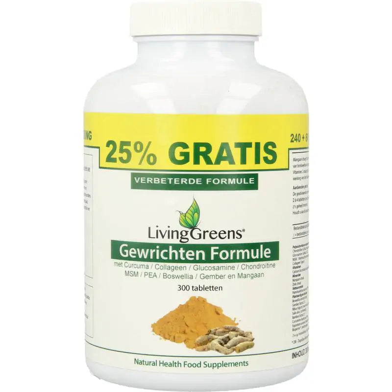 Livinggreens gewrichten formule curc & coll 300 tabletten